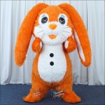 Rabbit Orange Bunny Inflatable Mascot Costume