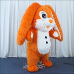 Rabbit Orange Bunny Inflatable Mascot Costume