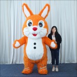 Rabbit Orange Bunny Inflatable Mascot Costume