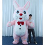Rabbit Pink Bunny Inflatable Mascot Costume