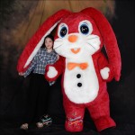 Rabbit Red Bunny Inflatable Mascot Costume