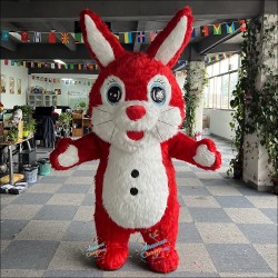 Rabbit Red Bunny Inflatable Mascot Costume