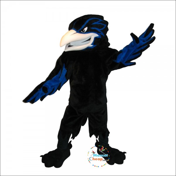 Handsome Ferocious Raven Mascot Costume Handsome Ferocious Raven Mascot Costume