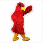 Red Bird,Chicken,Fowl Long Hhair Cartoon Mascot Costume