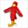 Red Bird,Chicken,Fowl Long Hhair Cartoon Mascot Costume
