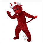 Red Cow Bull Bison Cartoon Mascot Costume