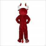 Red Cow Bull Bison Cartoon Mascot Costume