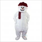 Red Hat Snowman Mascot Costume