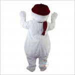 Red Hat Snowman Mascot Costume