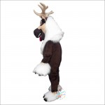 Reindeer Long Hair Quality Cartoon Mascot Costume