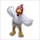 Rooster White Animal Mascot Costume