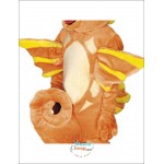 Happy Cute Seahorse Mascot Costume