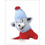 Skiing Mouse Mascot Costume