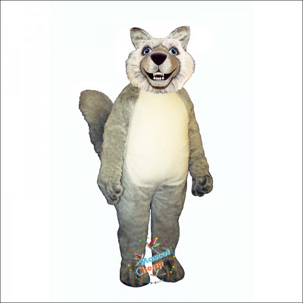 Smiling Wolf Mascot Costume