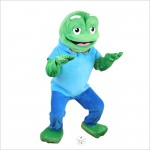 Sport Green Frog Cartoon Mascot Costume