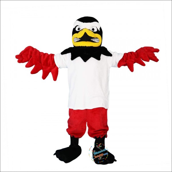 Sport Red Eagle, Bird, Falcon Cartoon Mascot Costume