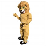 Strong Muscular Lion Mascot Costume