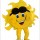 Happy Sun Mascot Costume