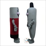 Toothpaste and Lipstick Cartoon Mascot Costume