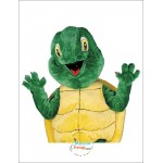 Green Happy Turtle Mascot Costume
