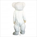 White Bear Cartoon Mascot Costume