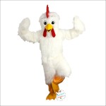 White Eagle Bird Chicken Cartoon Mascot Costume