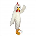 White Eagle Bird Chicken Cartoon Mascot Costume