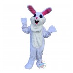 White Easter Bunny Cartoon Mascot Costume