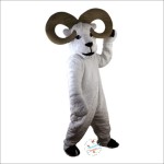 White Goat Antelope Cartoon Mascot Costume