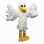 White Pelican Seabird Cartoon Mascot Costume