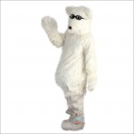 White Polar Bear Cartoon Mascot Costume