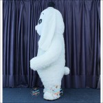 White Rabbit Blue Ears Bunny Inflatable Mascot Costume