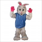 White Rabbit Cartoon Mascot Costume