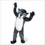 Wildcat Grey Tiger Wolf Mascot Costume