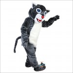 Wildcat Grey Tiger Wolf Mascot Costume