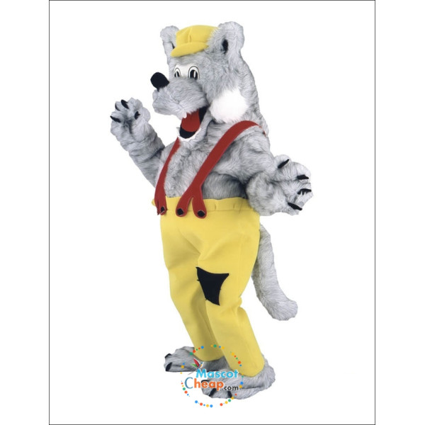 Long Plush Wolf Mascot Costume