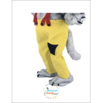Long Plush Wolf Mascot Costume