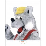 Long Plush Wolf Mascot Costume