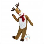 Yellow Brown Elk Deer Cartoon Mascot Costume