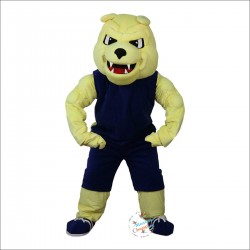Yellow Bulldog Fierce Dog Vicious Dog Mascot Costume