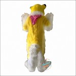 Yellow Fox Dog Husky Mascot Costume
