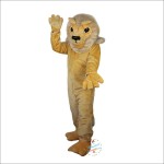 Yellow Lion Cartoon Mascot Costume