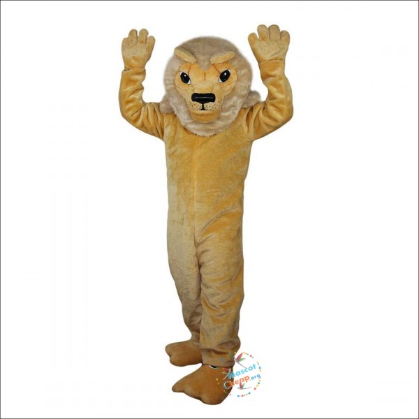 Yellow Lion Cartoon Mascot Costume