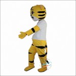Yellow Sport Tiger Mascot Costume